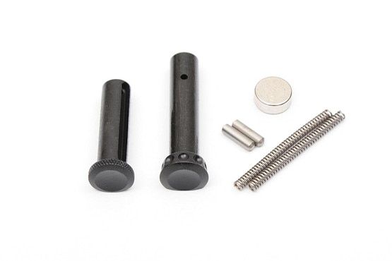 Battle Arms Development Enhanced Pivot and Takedown Pin Set has a black DLC finish